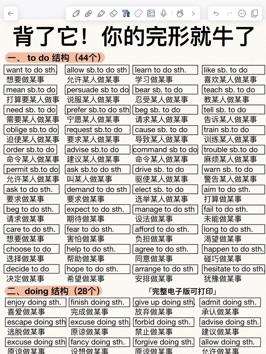 7天背完！英语完形填空就牛了！稳拿高分！