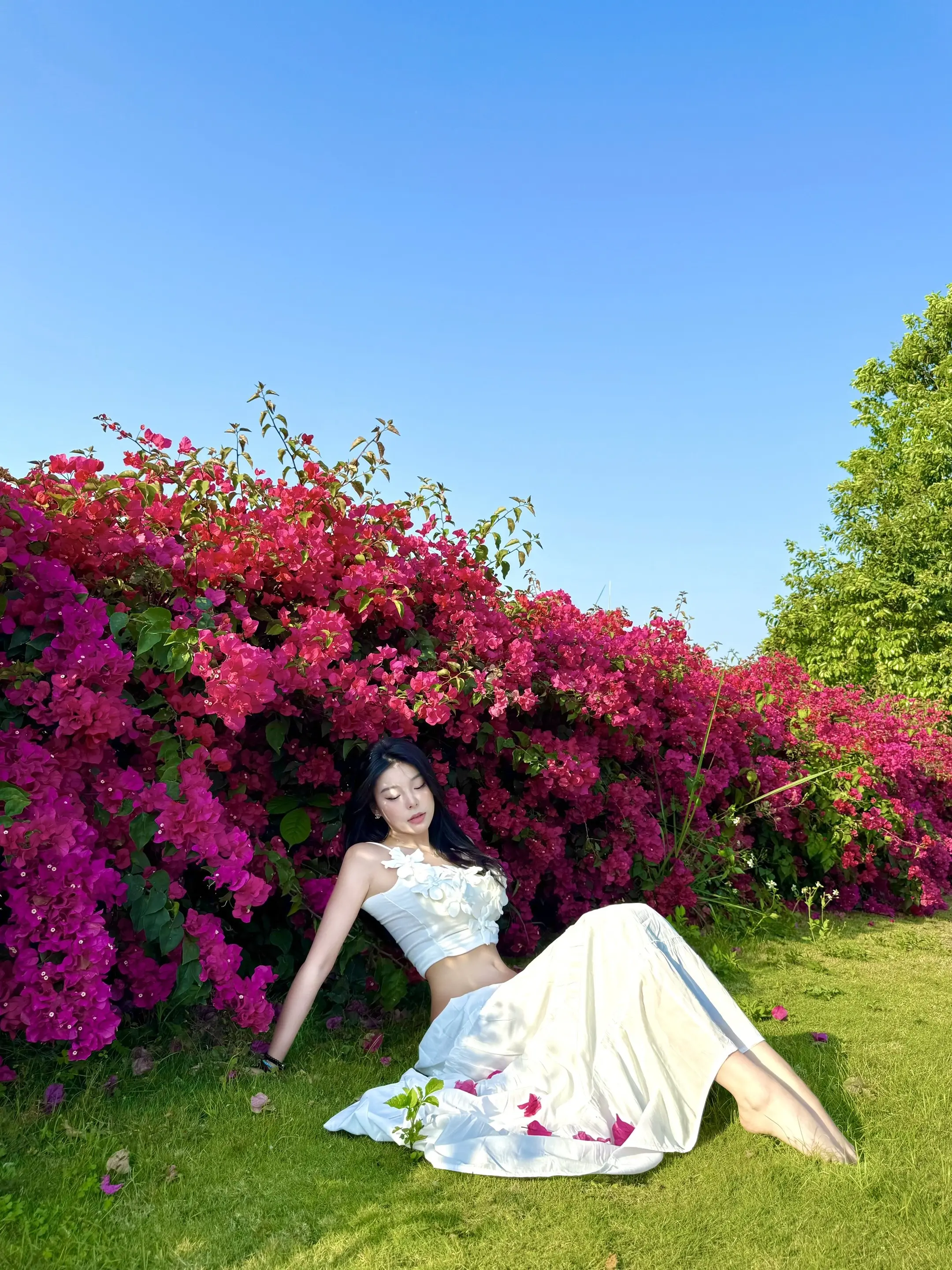 花海与裙摆 花海拍照 曾慧亮