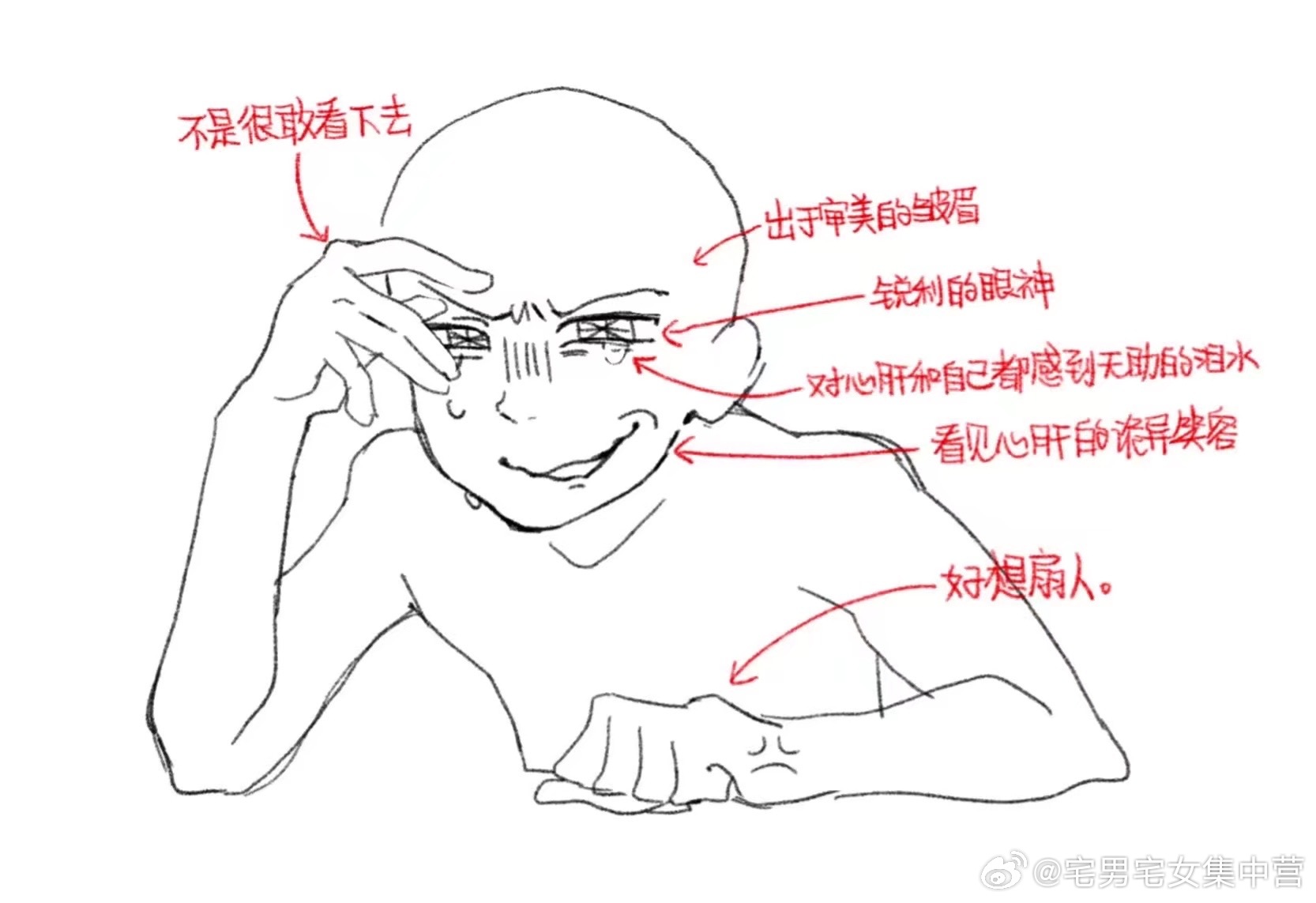 面对屏幕会露出的诡异表情 ​​​