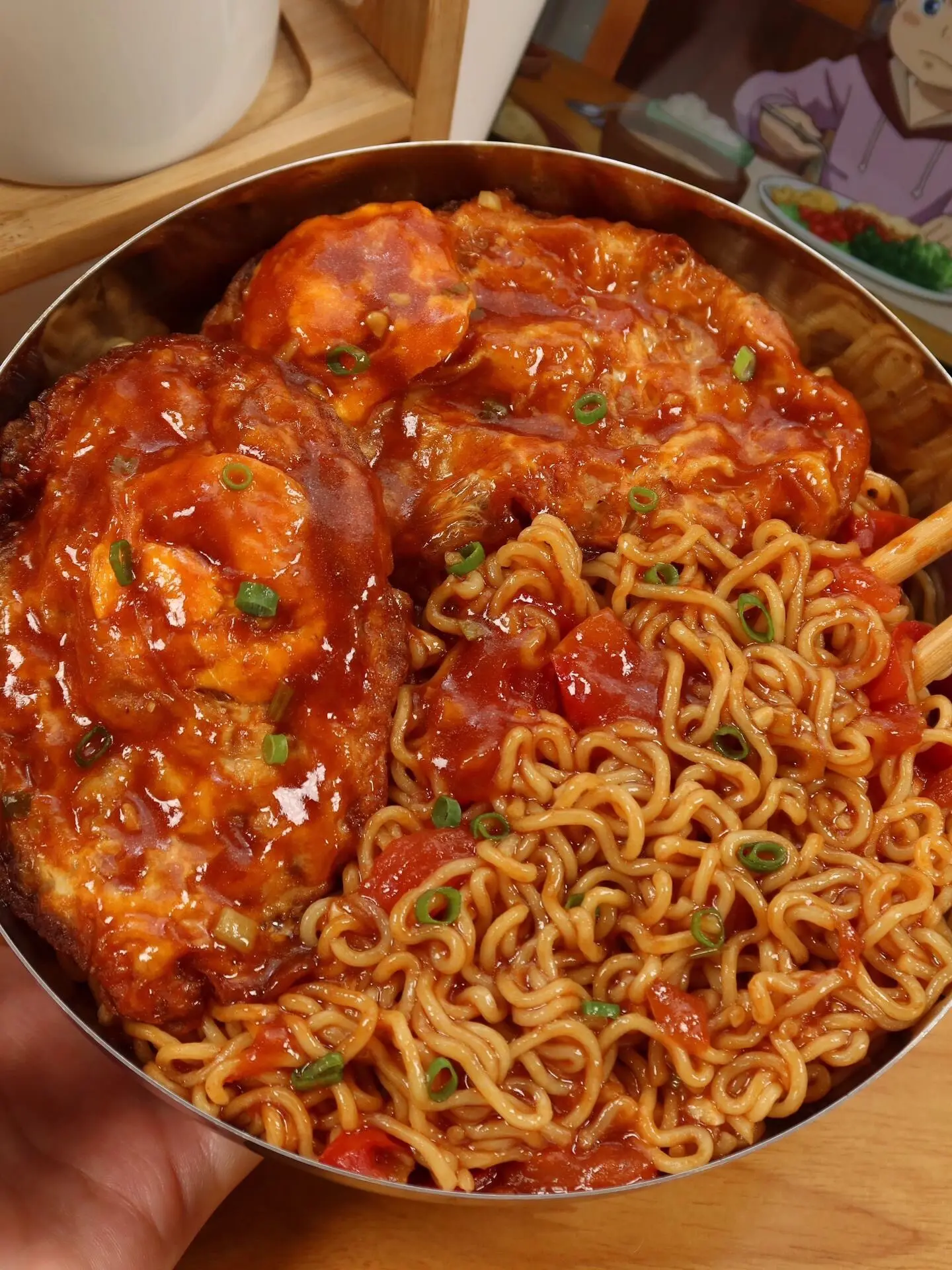 这个荷包蛋焖面真的一绝，巨巨巨好吃！