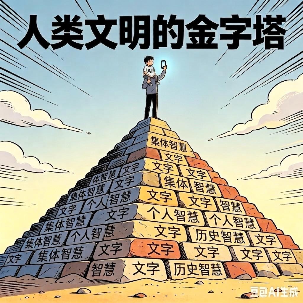 “文字”是文明金字塔的基石
动物界也能交流，他们有自己的语言。比如，狼群有狼王，