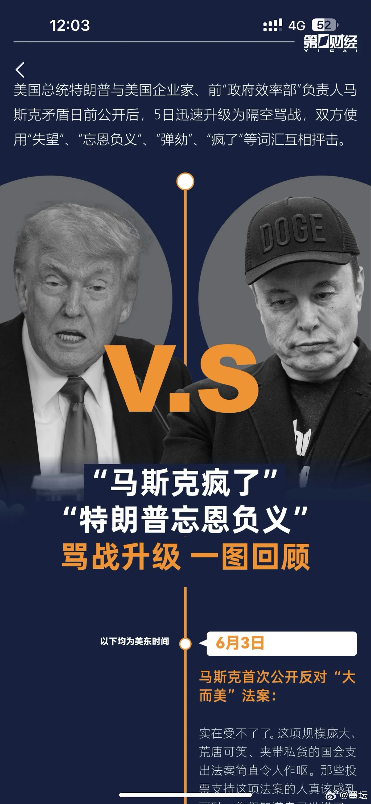 大佬和总统“相爱相杀”，剧情太跌宕！马斯克和特朗普从亲密盟友到激烈互怼，剧情比美