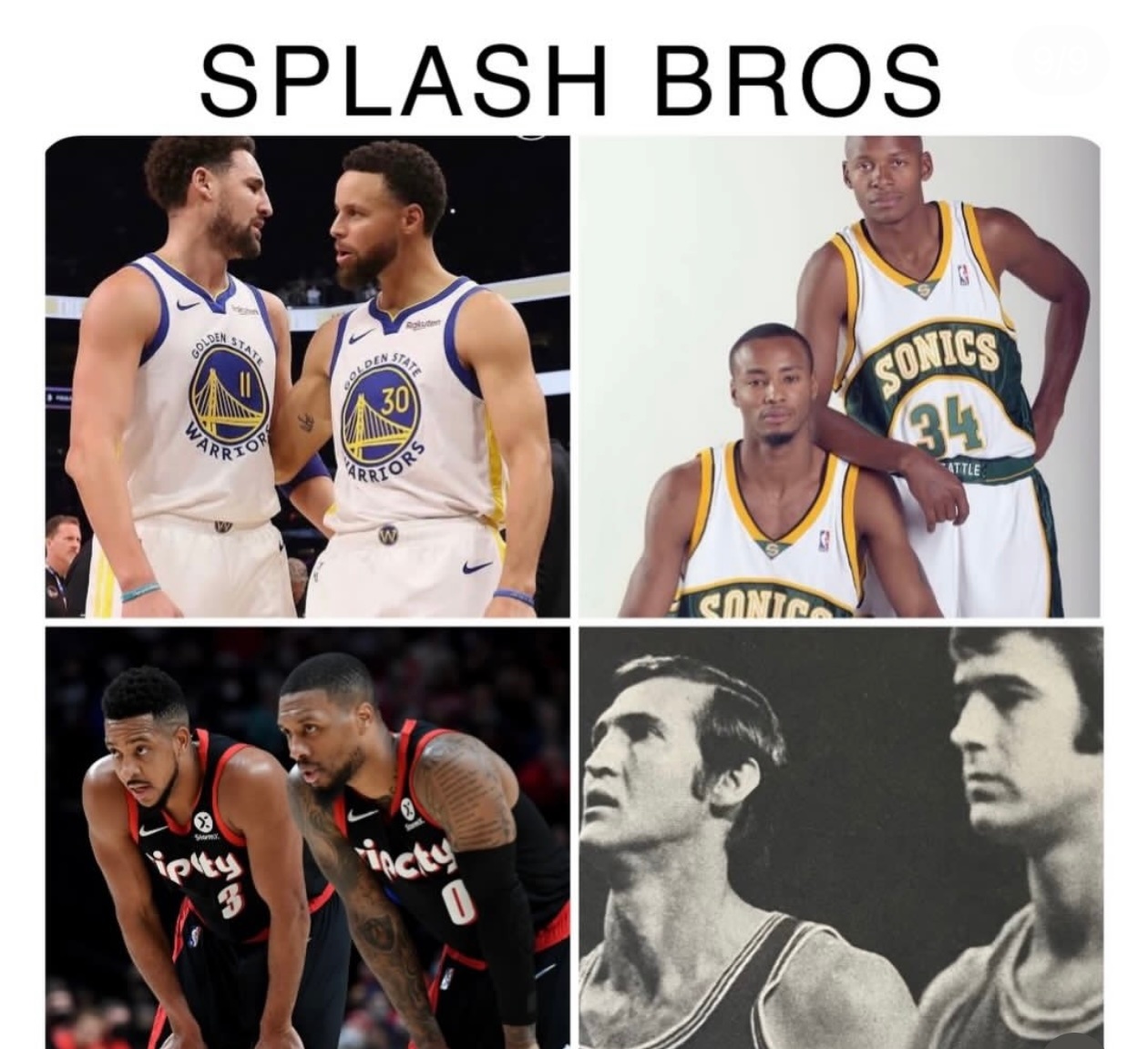 篮天下 你喜欢哪种双人组的打法？Images via oldschoolhoop