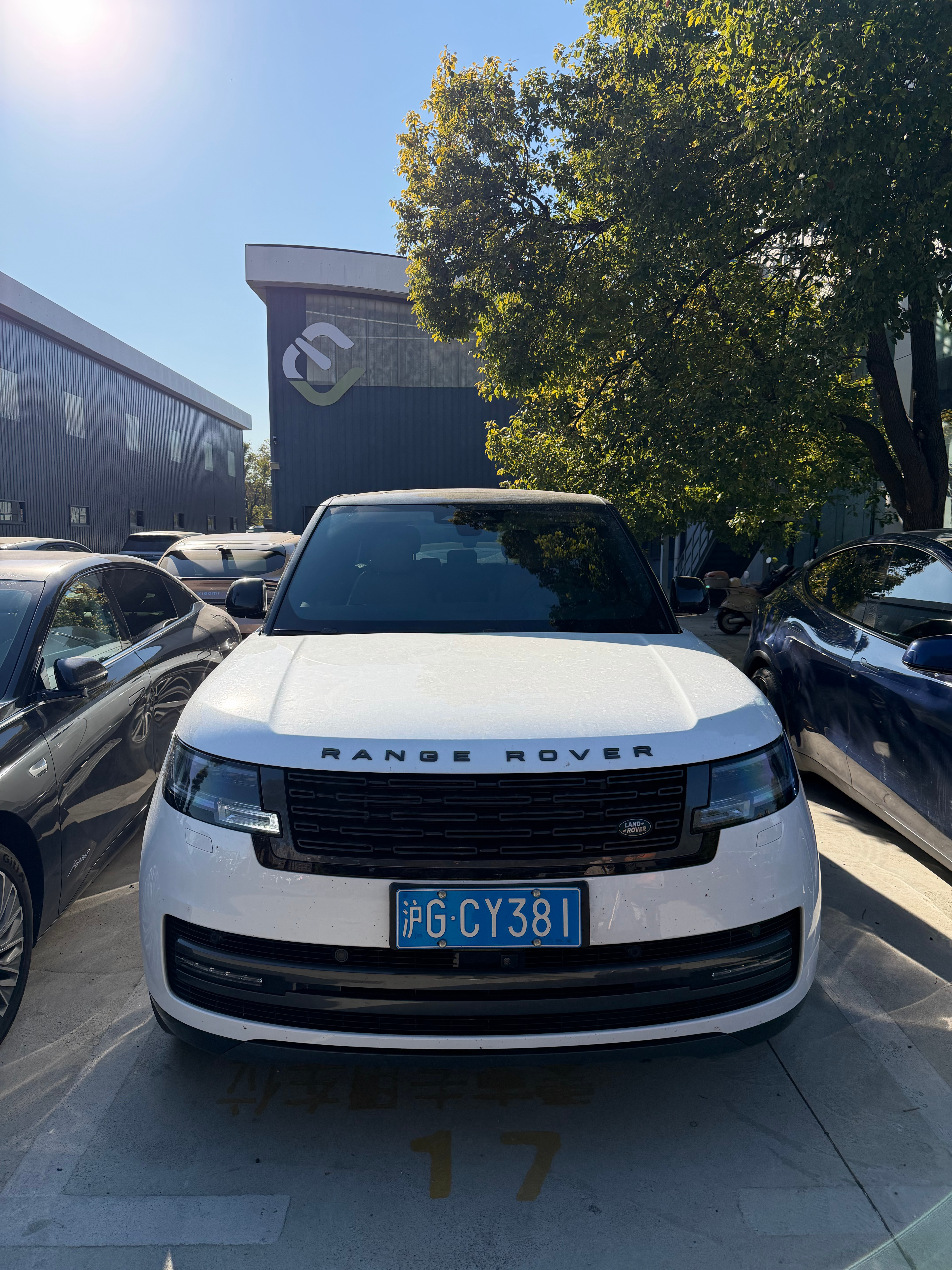 全网头部博主都在开大揽胜白色确实很帅 