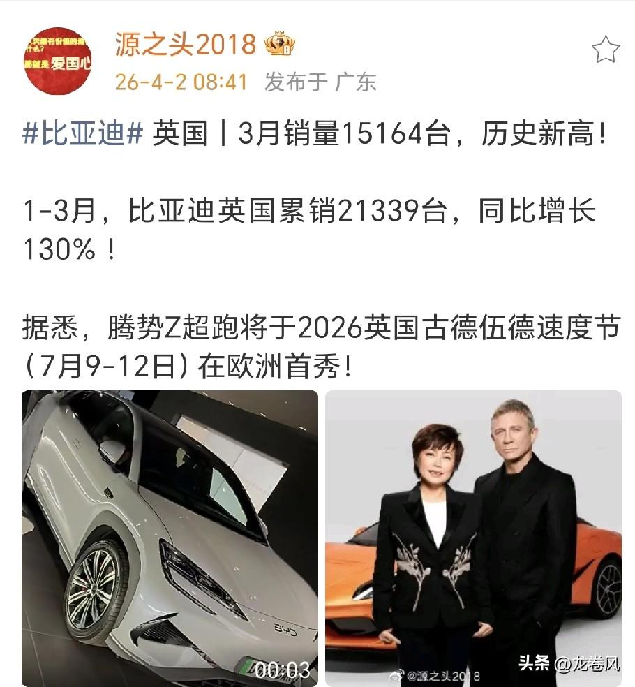 三月份比亚迪英国销量爆炸。
15000台历史新高
当然三月是英国传统销售大月。