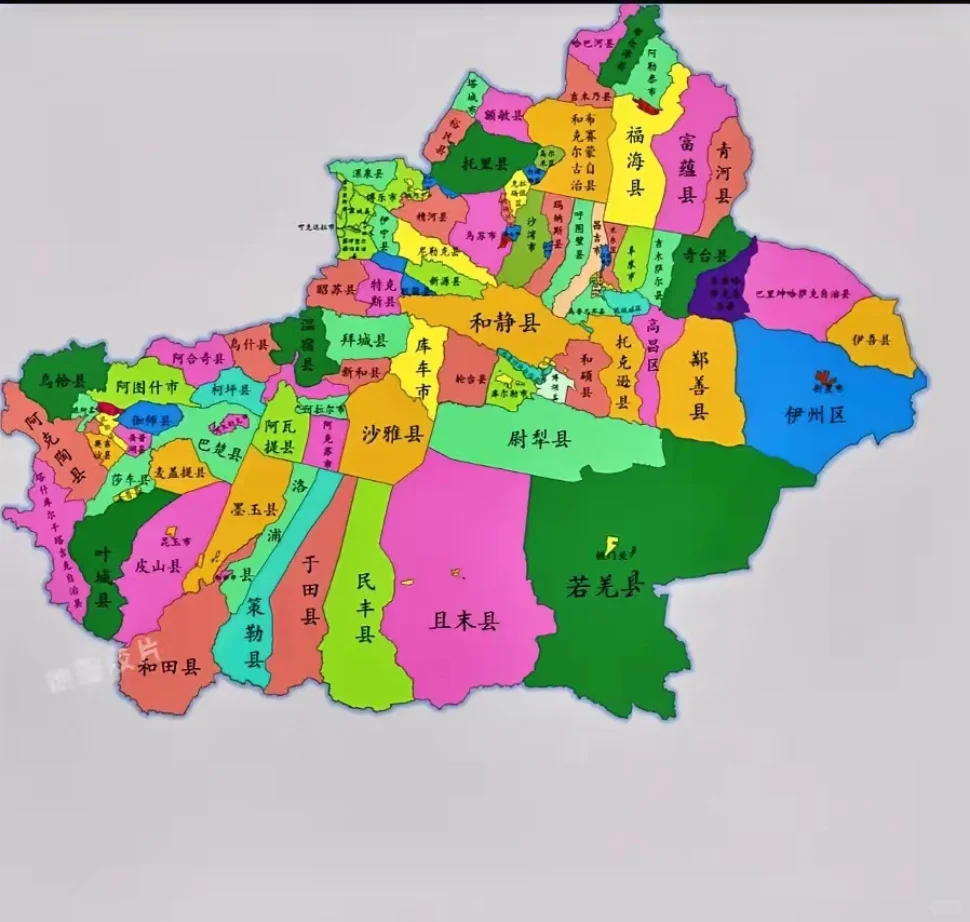 新疆县级行政地图