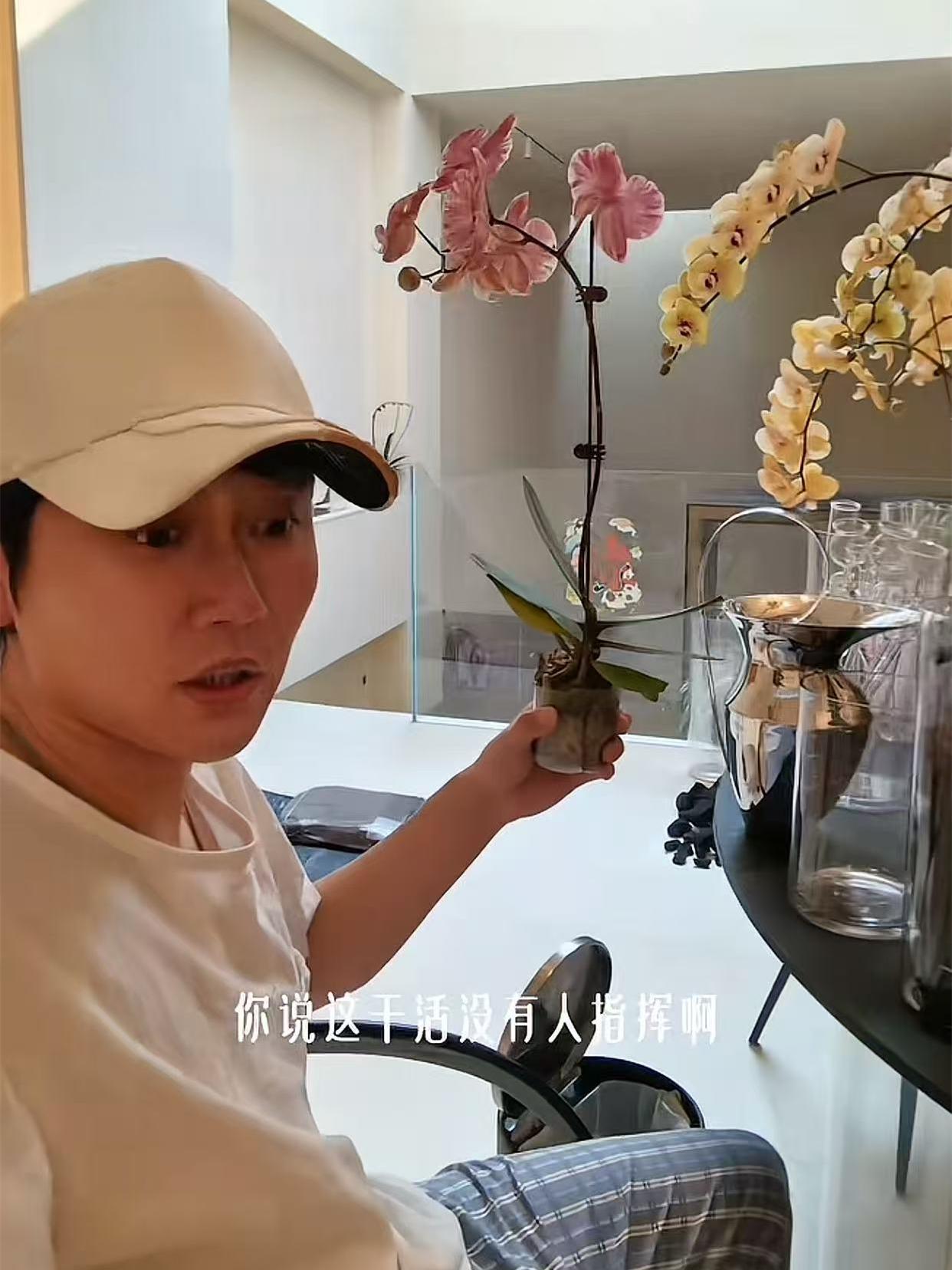 孟鹤堂在家种花，孟嫂素颜出镜，大别墅内景被晒！孟鹤堂近期喜欢上记录生活，给大家分