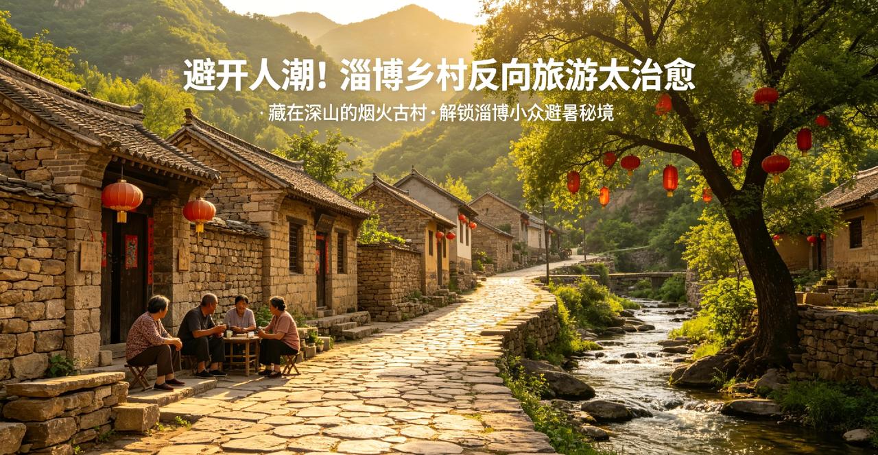 避开人潮！淄博乡村反向旅游太治愈
 
藏在深山的烟火古村，解锁淄博小众避暑秘境