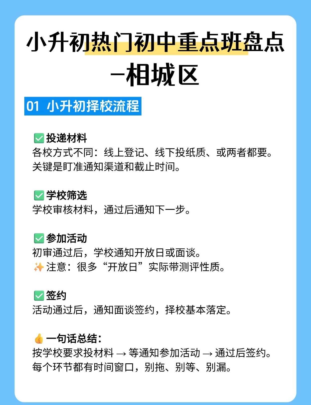 苏州小升初热门初中重点班盘点——相城区
小升初择校本质就是择班，六年级参与初中学