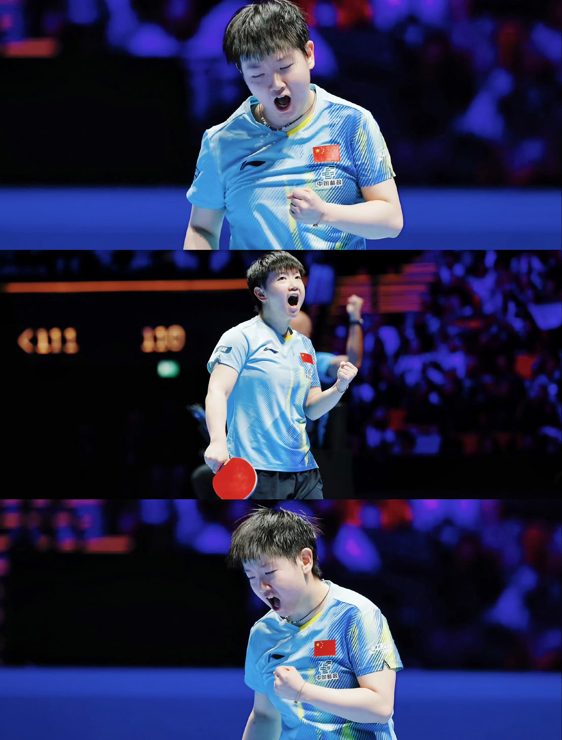 “我不喜欢想太多，除了下一场比赛”专注当下的每一场比赛，孙颖莎加油孙颖莎