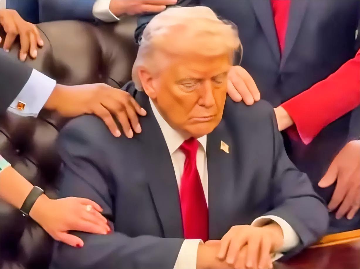 上帝保佑美国。
上帝保佑特朗普。
牧师们在白宫为其做法。

这不仅让我想起我们农