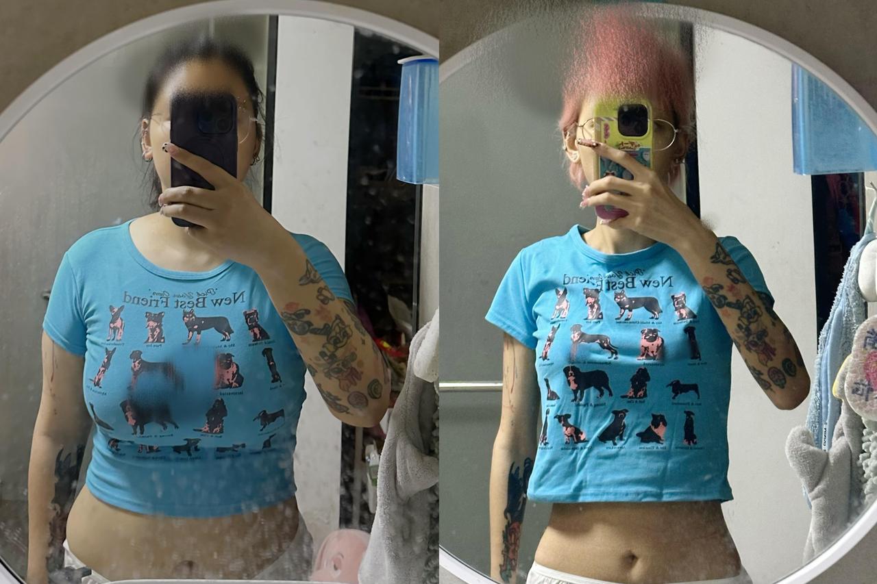 83kg到45kg

简直有点返老还童的效果了

刷到一组对比图，左边是之前，右