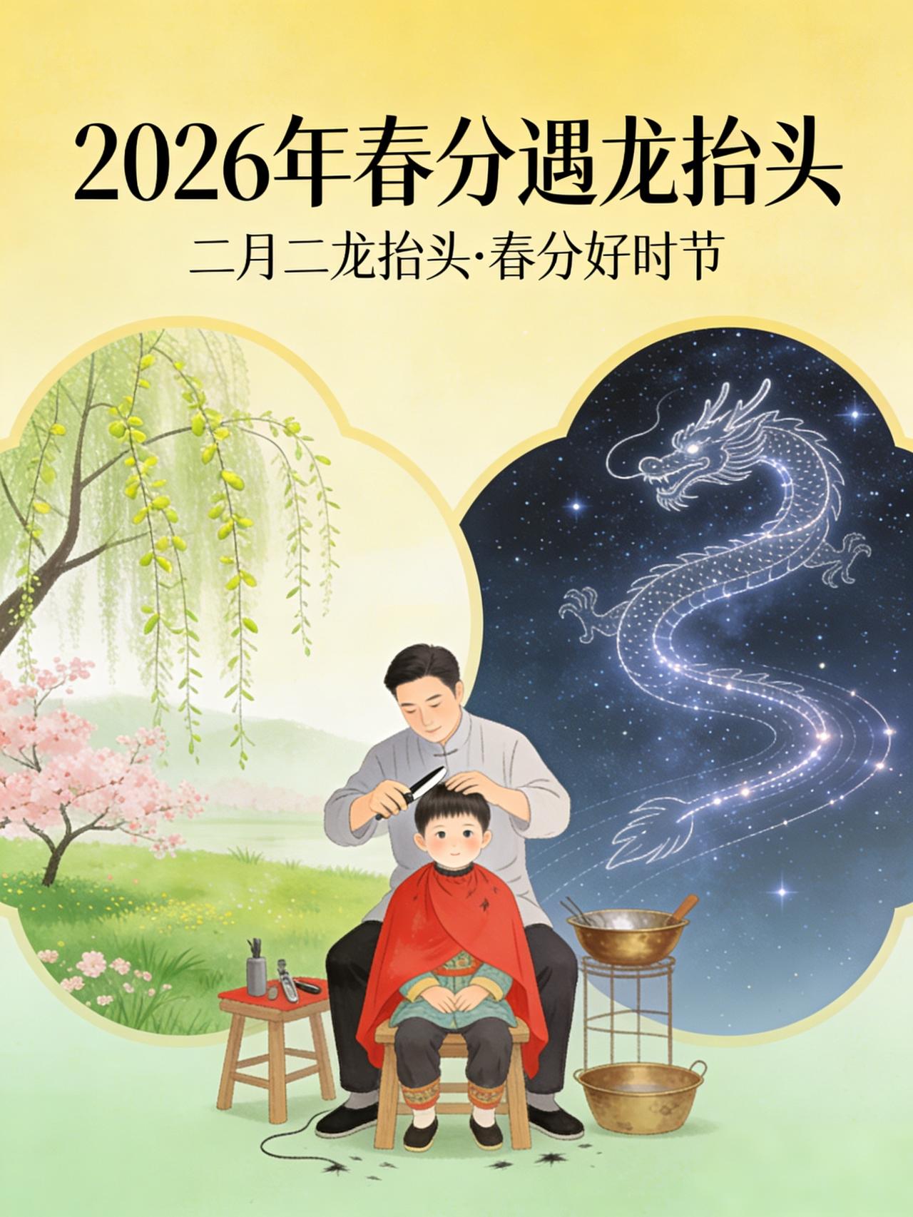 春分遇龙抬头：本世纪仅三次的双节重逢

2026年3月20日22时46分，我们将