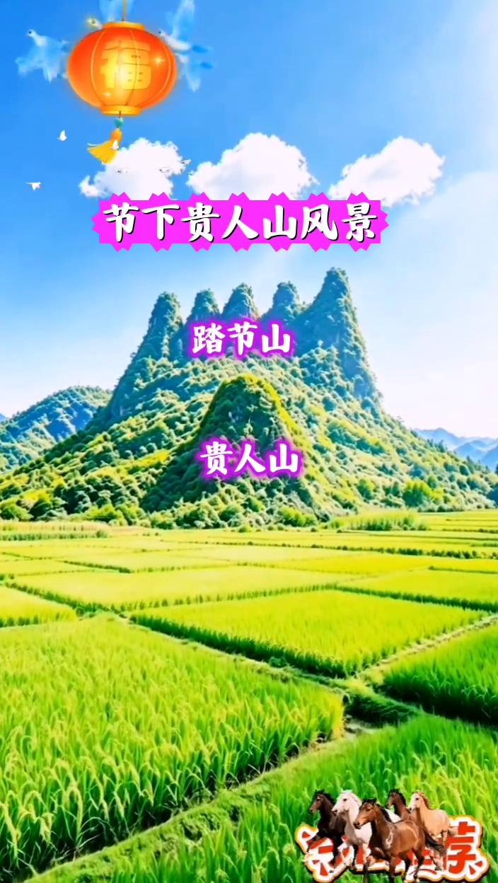 节下贵人山风景。
踏节山，贵人山，礼部尚书。