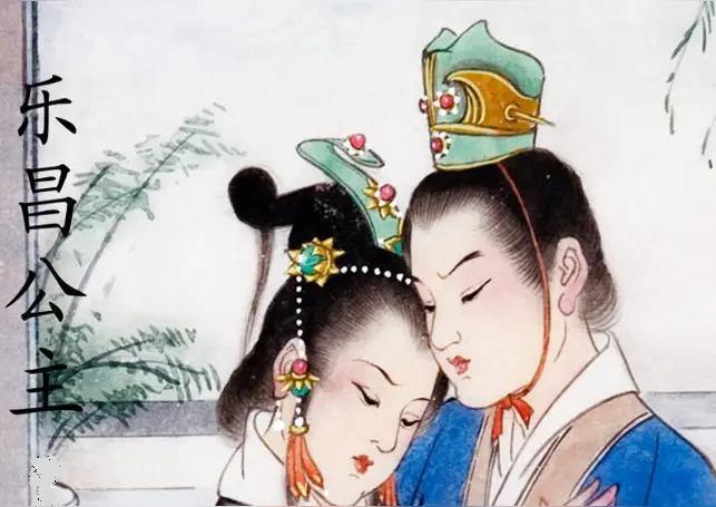 权臣杨素召唤他心爱的妻子乐昌公主，怒斥道：“我把你交给了门口的乞丐。” 

这是