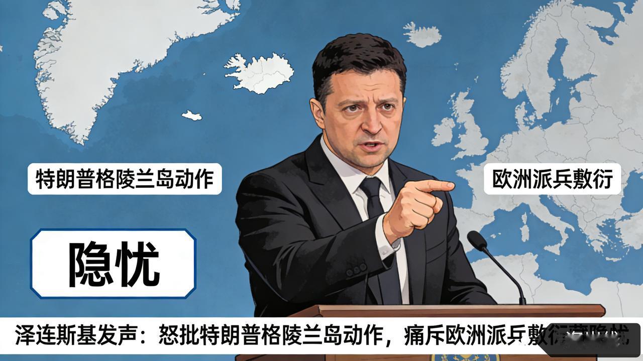 发声！泽连斯基怒批特朗普格陵兰岛动作，痛斥欧洲派兵敷衍藏隐忧
 
特朗普执意争夺