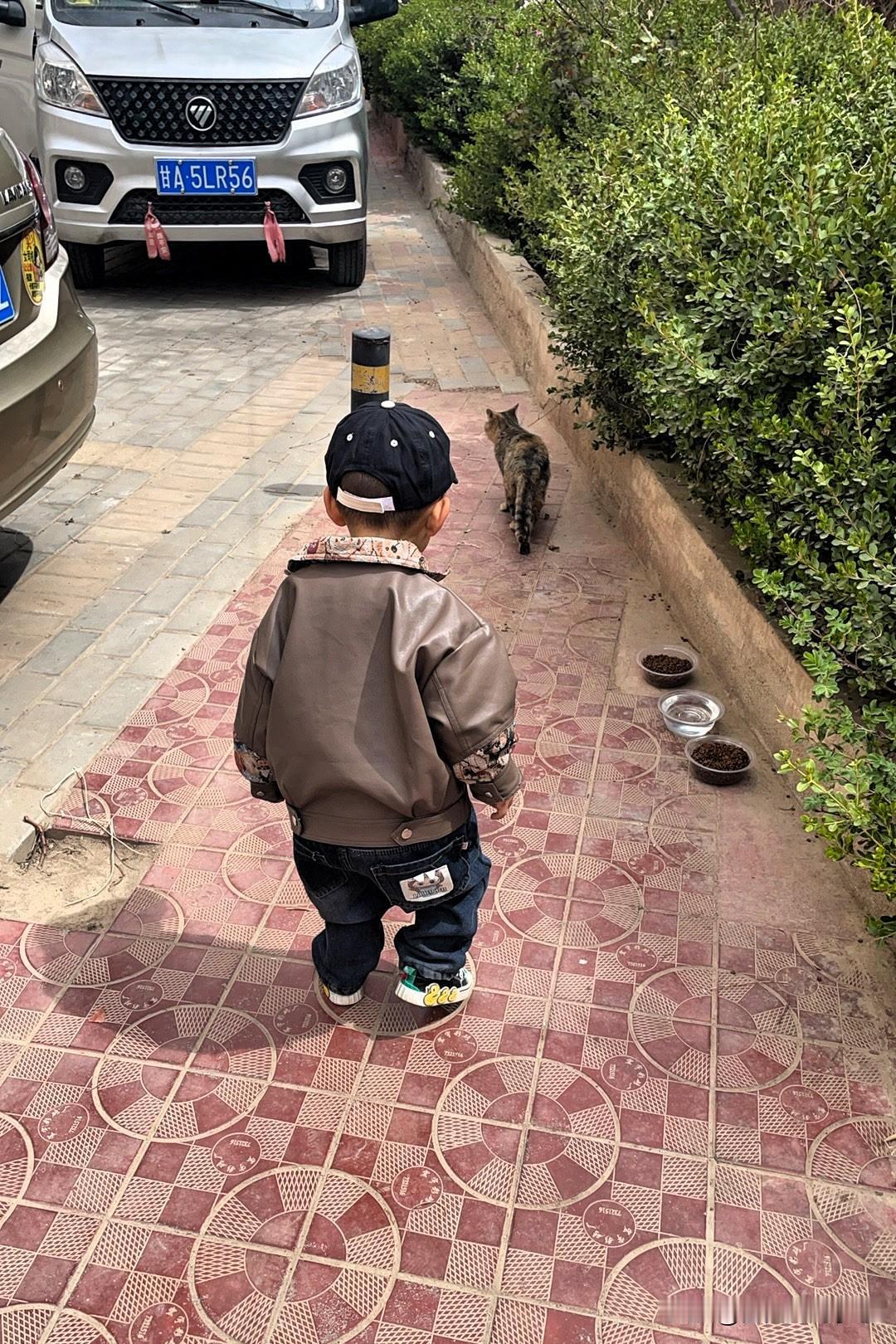 要问人类幼崽的快乐有多简单，一只小小的蚂蚁也能看半天，小孩子的快乐就这么简单！