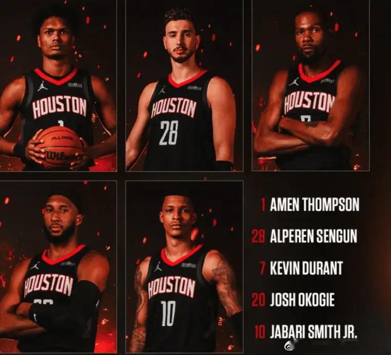 对阵绿军先发不变：阿门申京杜兰特我贾哥奥科吉火箭vs凯尔特人 ​​​