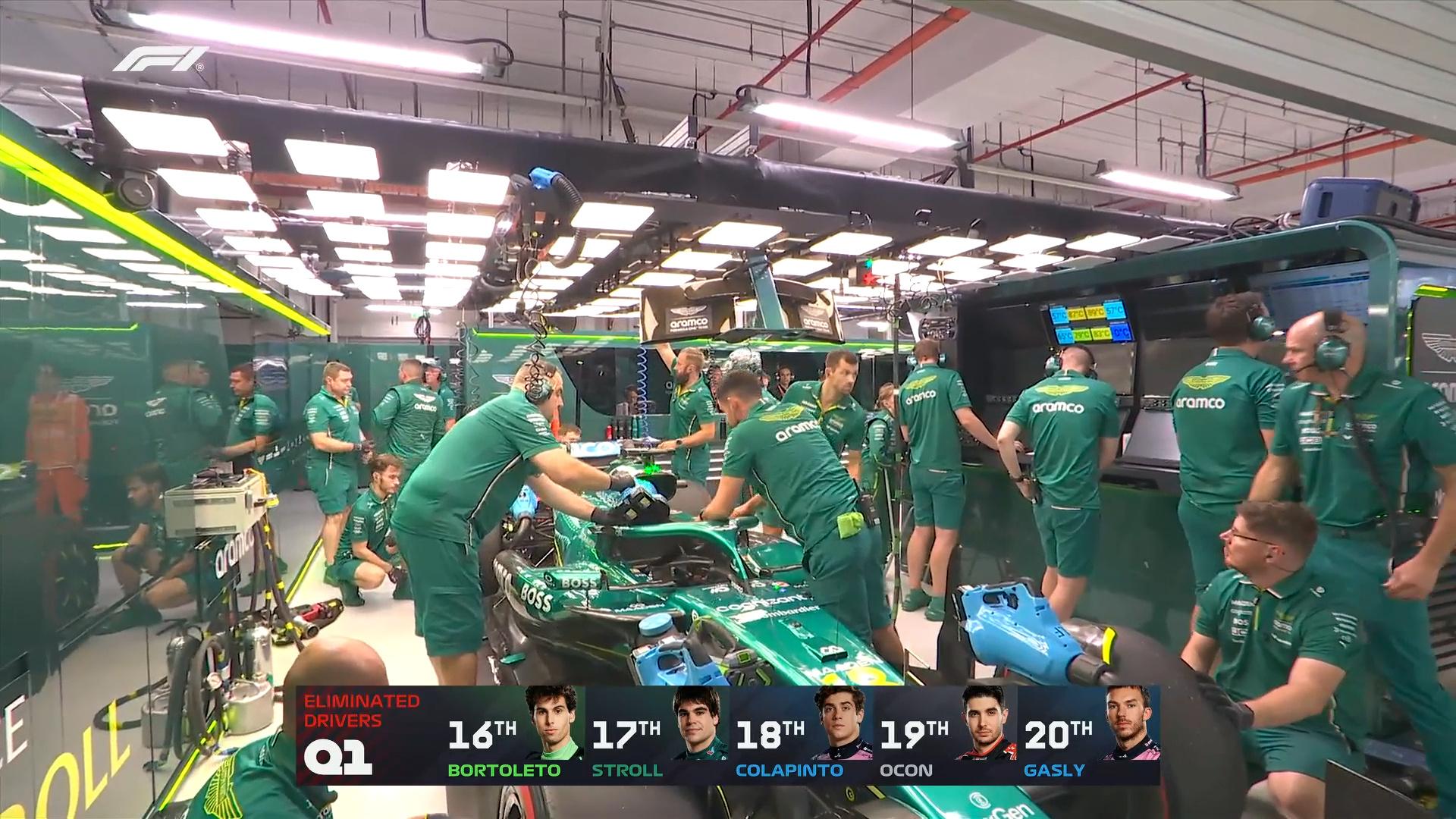 Q1出局的车手F12025F1新加坡大奖赛 ​​​