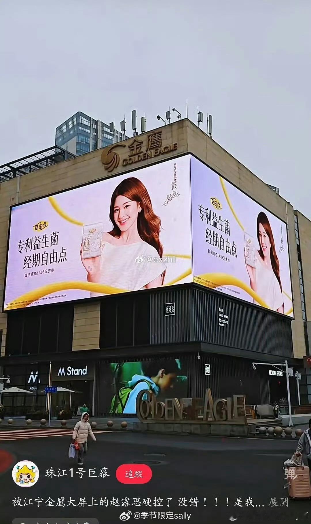 自由点全球代言人赵露思的大地广