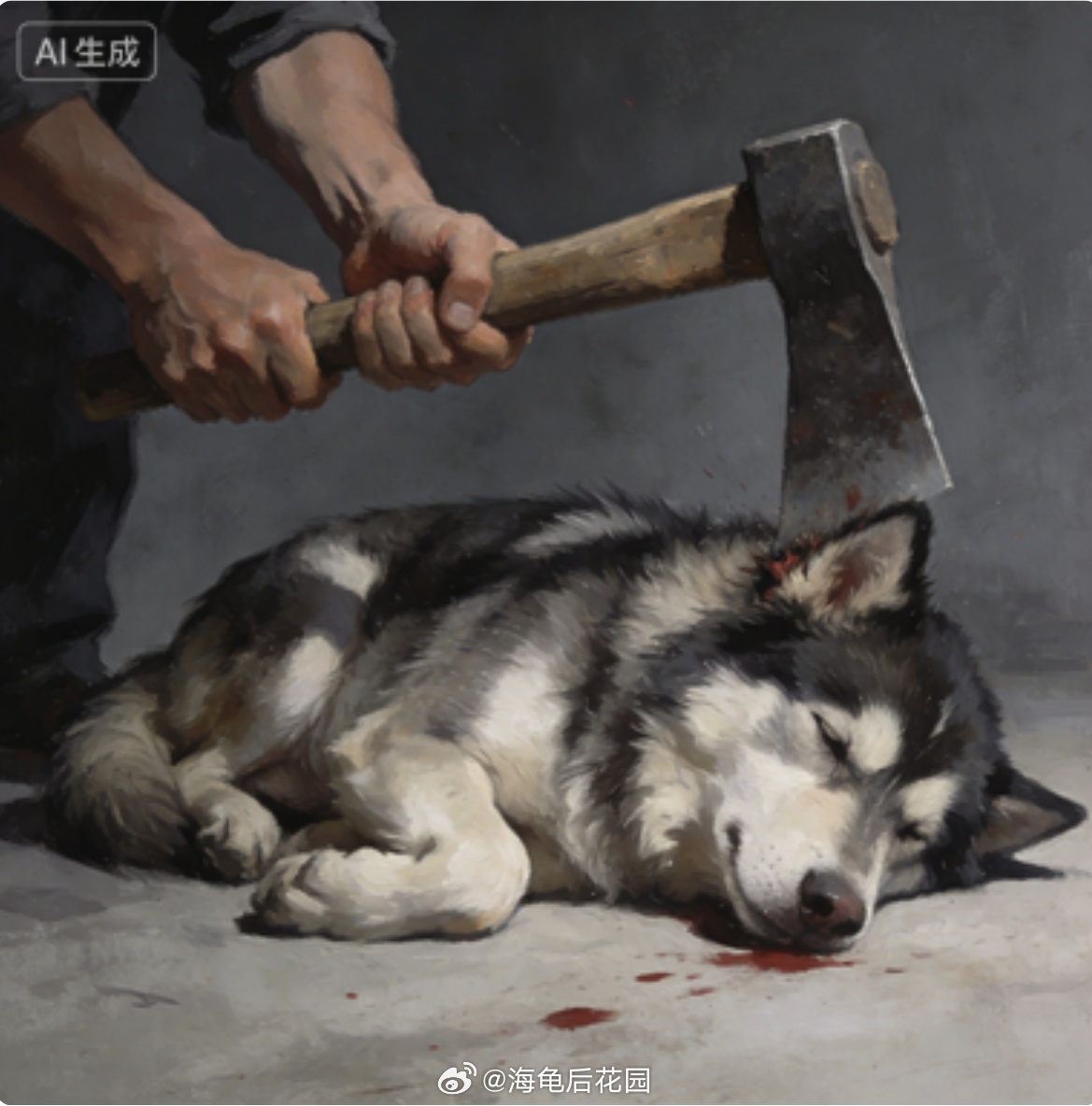 父亲被女儿百斤犬咬住院狗被安乐死 这事要是发生在农村，直接就一锄头砸死，吃狗肉了