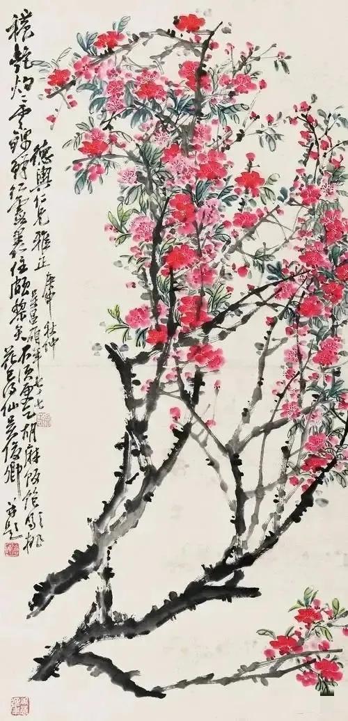 五月春风第一天  花花草草更鲜艳
乙巳年春月 (阳历五月一号)
花鸟画推荐欣赏
