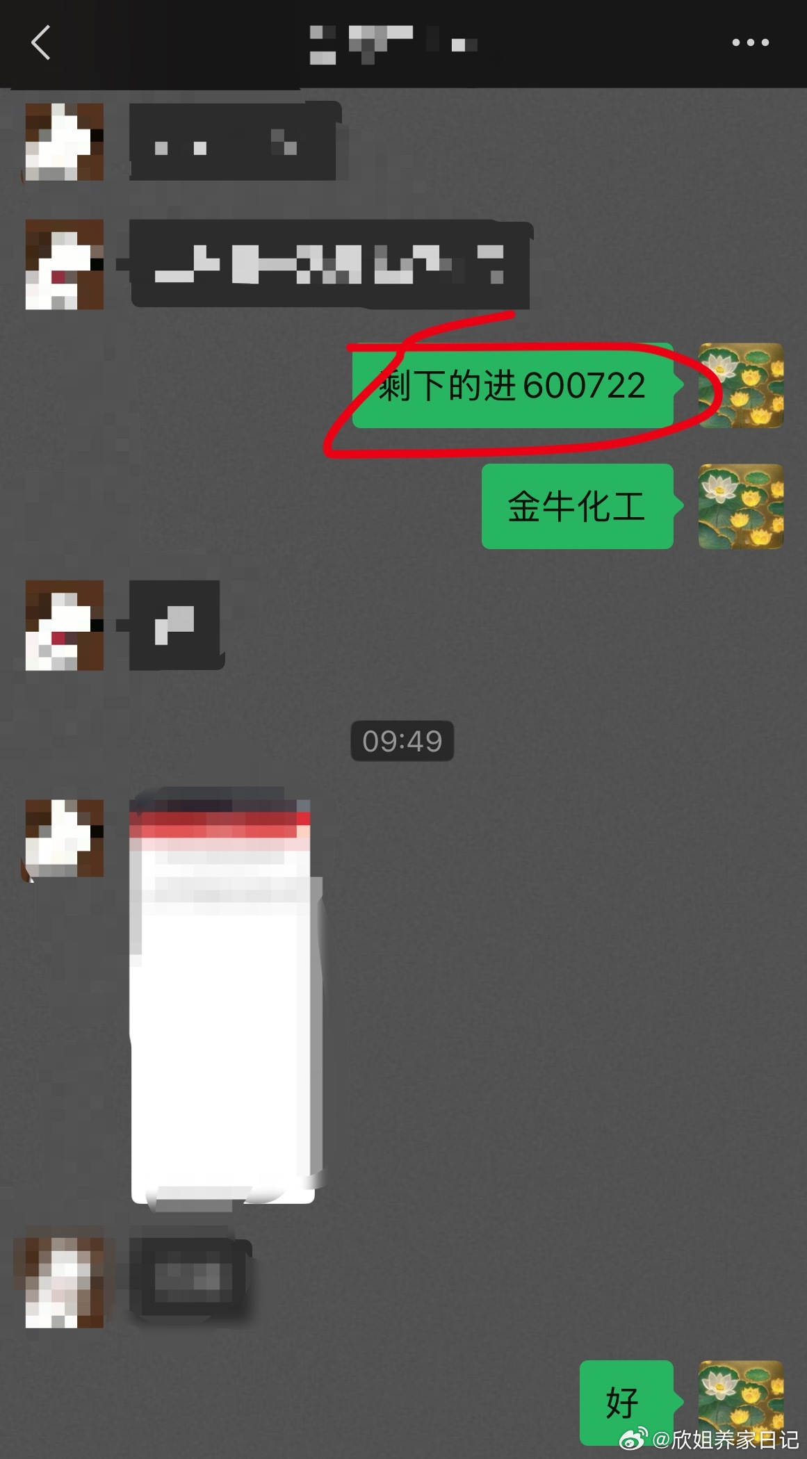 早盘分享的金牛化工吃肉！再来一波冲涨停！支持欣姐的扣168！ 