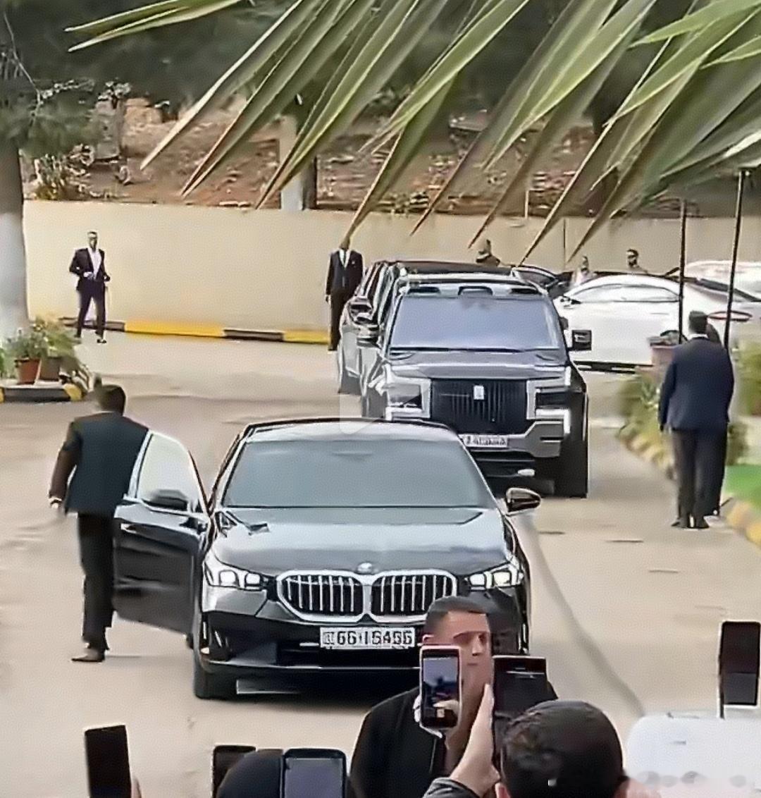 坐奔驰宝马的保镖们下车一溜小跑，去给仰望U8上的约旦王妃拉门护驾习惯一下，看这个