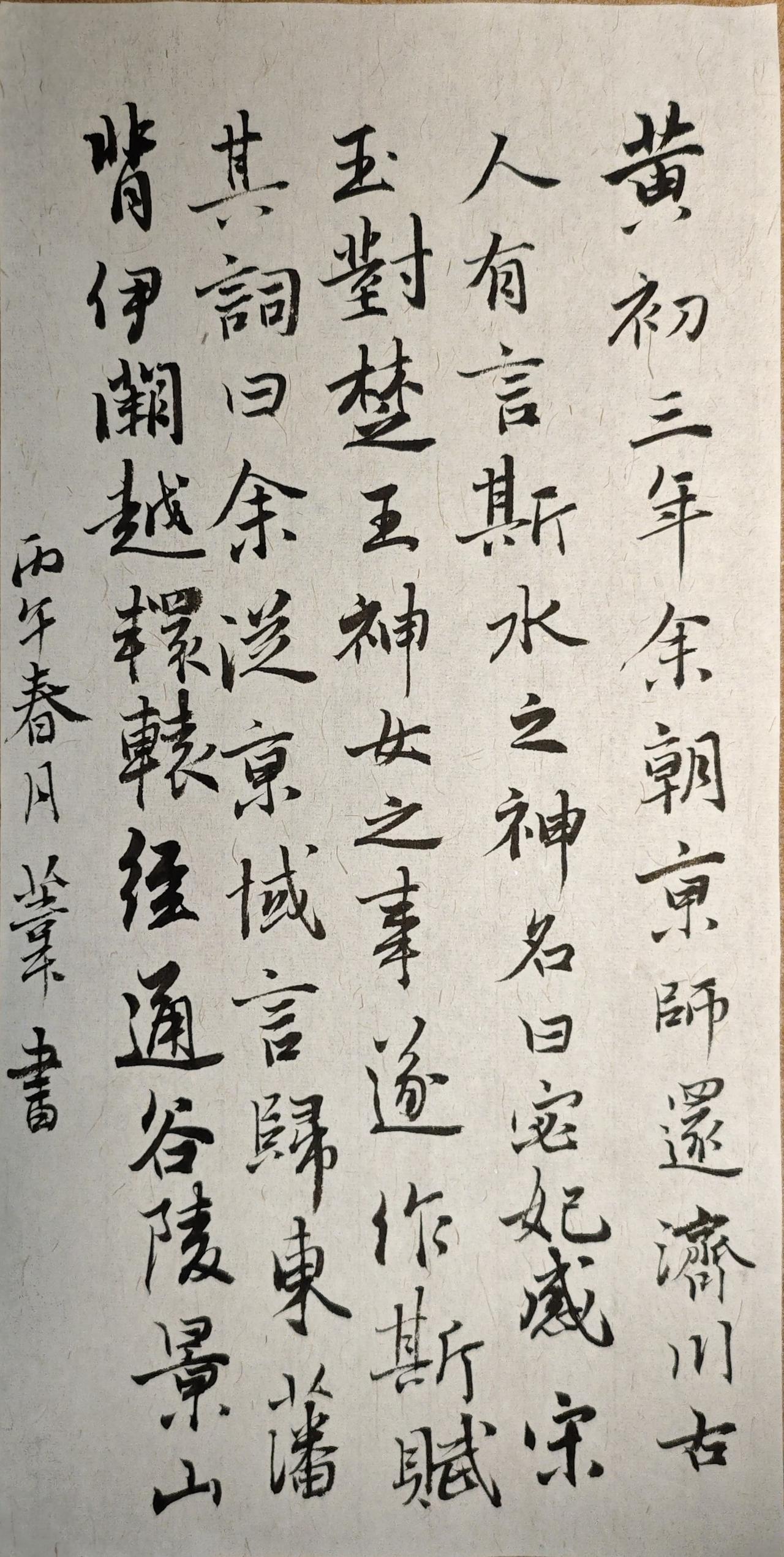 才高八斗曹子建，
也要七步作成诗。

写字是一种生活 
洛神赋