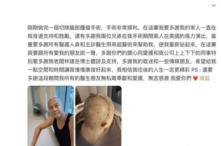 2025年7月27日，草蜢成员蔡一杰在陈慧琳香港红馆演唱会尾场中，开脑手术后首次