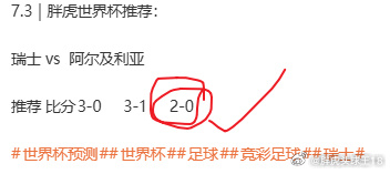 7.3｜胖虎世界杯推荐1/16世界杯今日正式打响澳大利亚  vs 埃及     