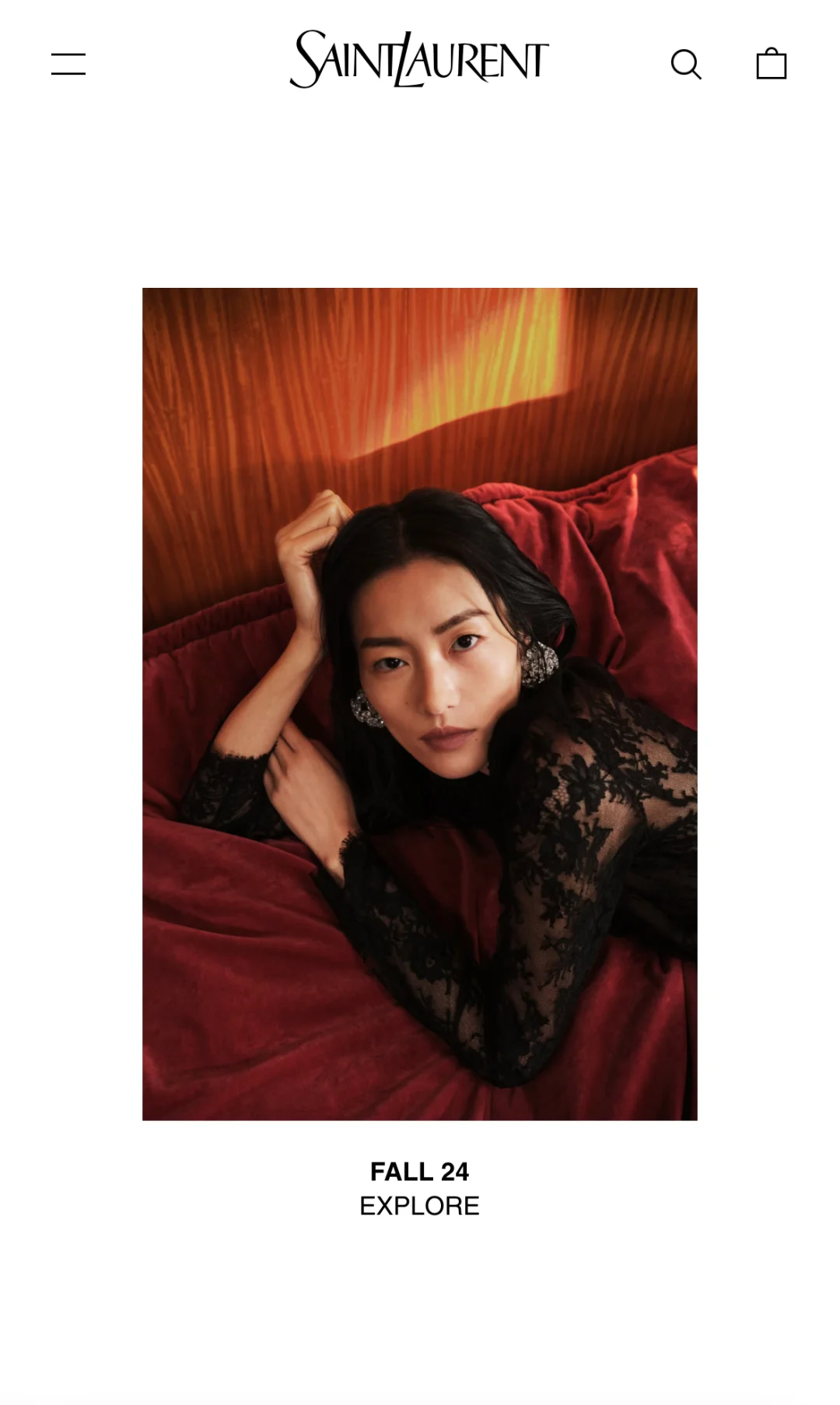 YSL官网更新刘雯Fall 24 Campaign