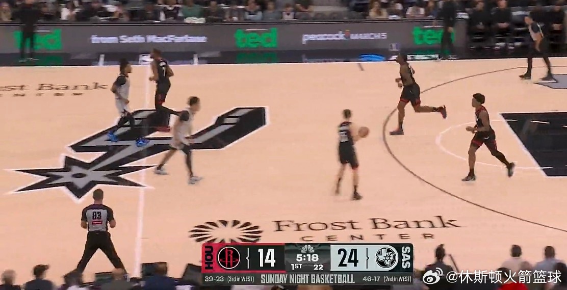 打了半节多，马刺拿了24分火箭vs马刺