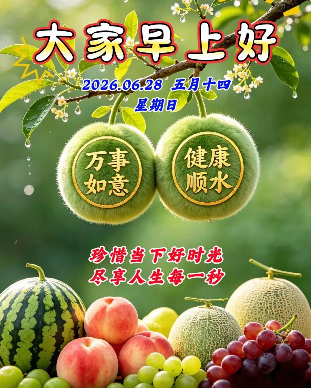 🌈美好清晨又开篇，🌸人生短短几十年。🌞愁也一天欢一天，🌊抛开烦扰心放宽。