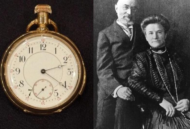 一枚从泰坦尼克号头等舱罹难乘客遗体上寻获的黄金袋表，近日在英国拍卖会上以破纪录的