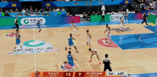 陈盈骏这状态太顶了！半节 4 中 3 砍 11 分，三分还 3 中 2，硬生生把