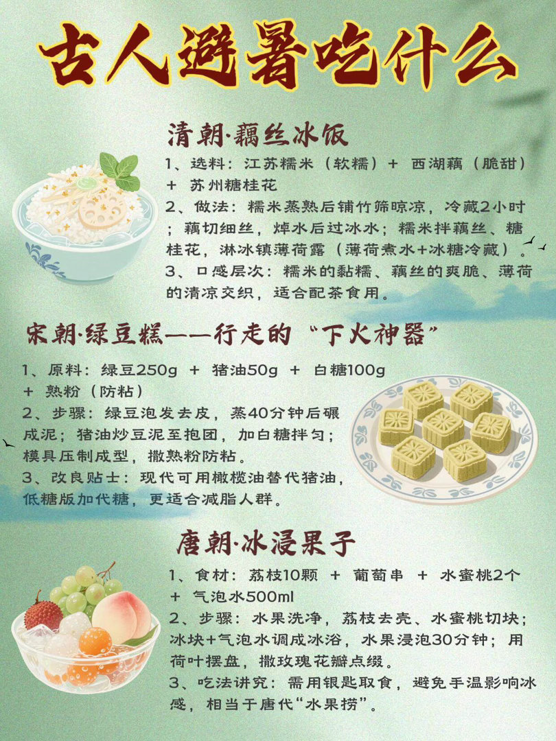 夏天就要来啦，气温日渐上升，我们可以吃冰淇淋、冰饮、西瓜......那么古人避暑