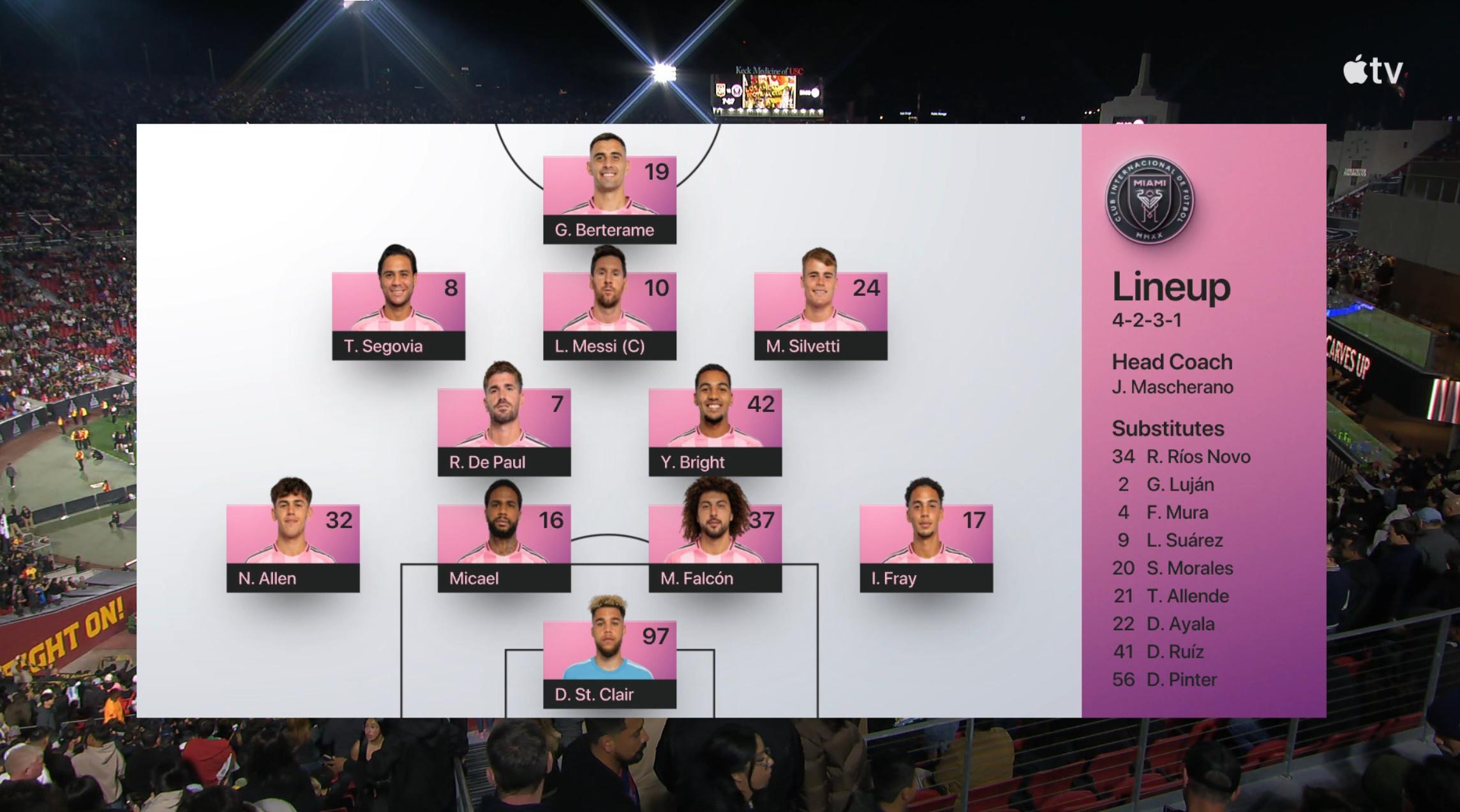 新赛季首场正式比赛！加油！！洛杉矶fcvs迈阿密国际梅西