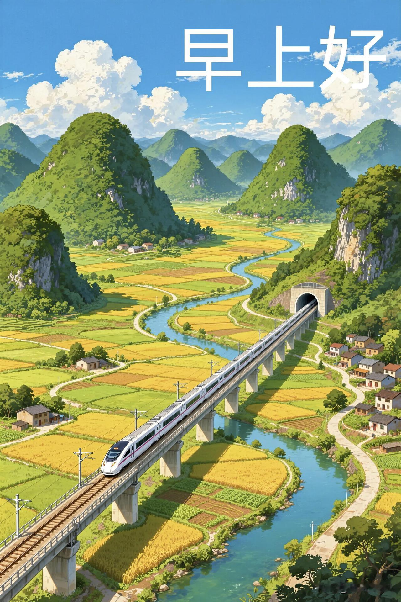 早安！山河锦绣，一路向前，愿日子平安顺遂✨