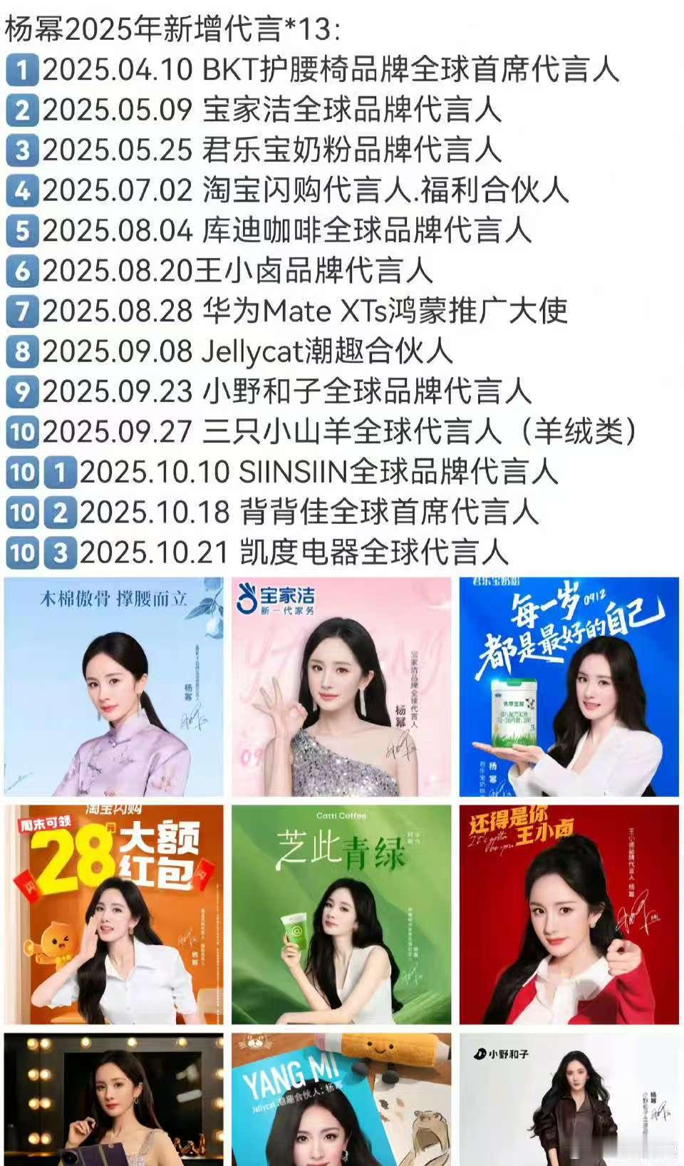 杨幂宣完你的宣你的杨幂代言商业价值杨幂宣完你的宣你的，厉害了，[捂嘴哭][捂嘴哭