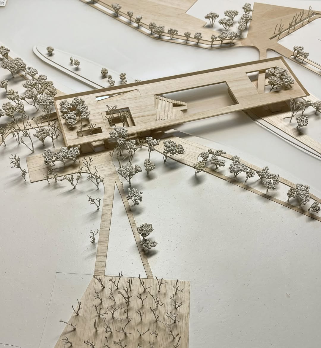 建筑设计｜城市庭院桥梁概念设计。By Elham Garamizade...
