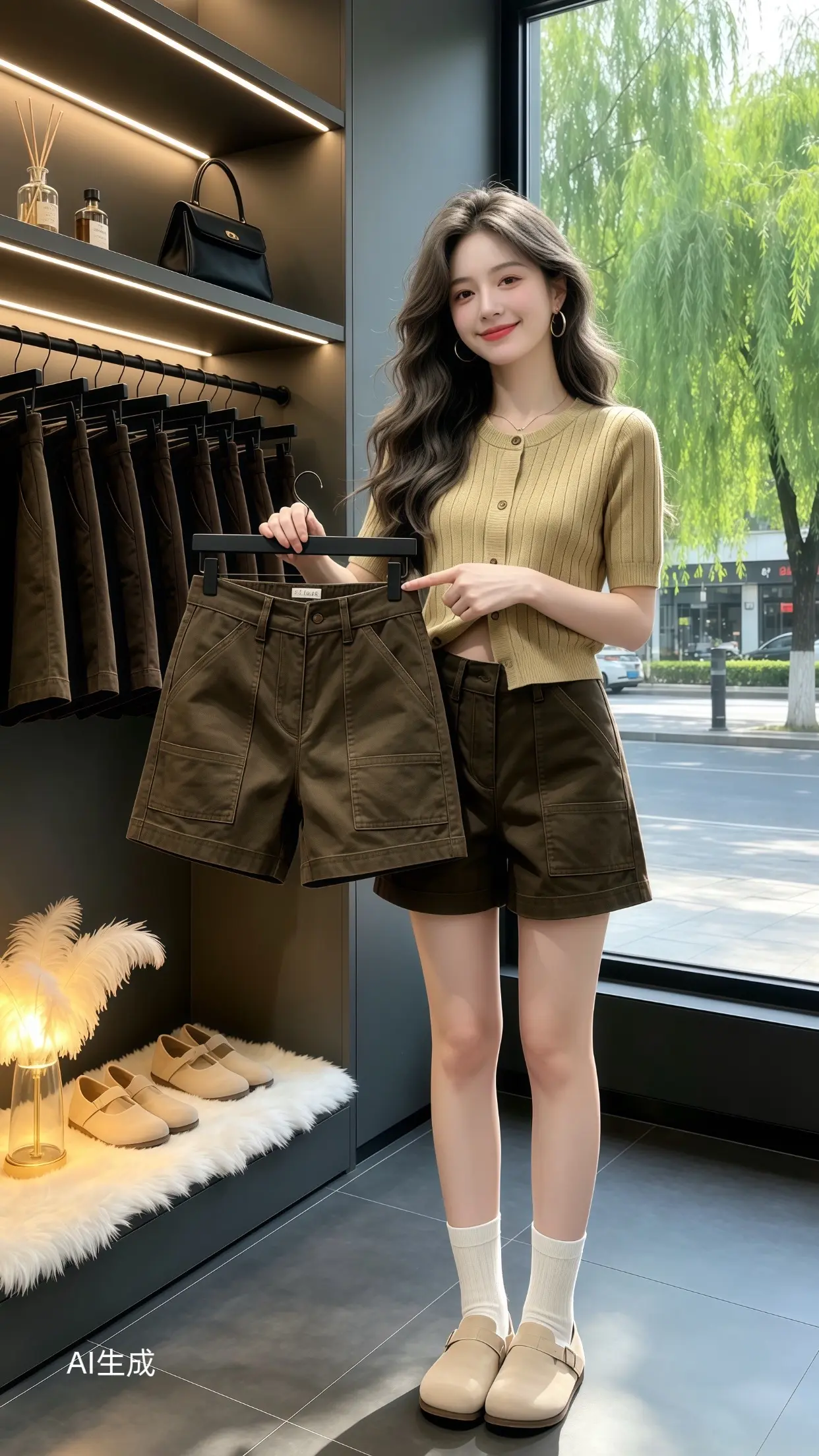 女生不费力的夏季穿搭 适合小个子女生的短裤 夏季短裤穿搭 高腰休闲短裤...