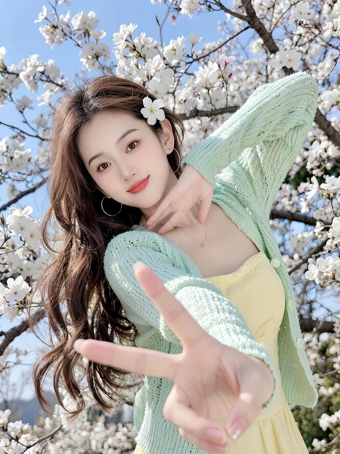 AI春日清新照 随变ai随便玩 抖音玩法合伙人计划。