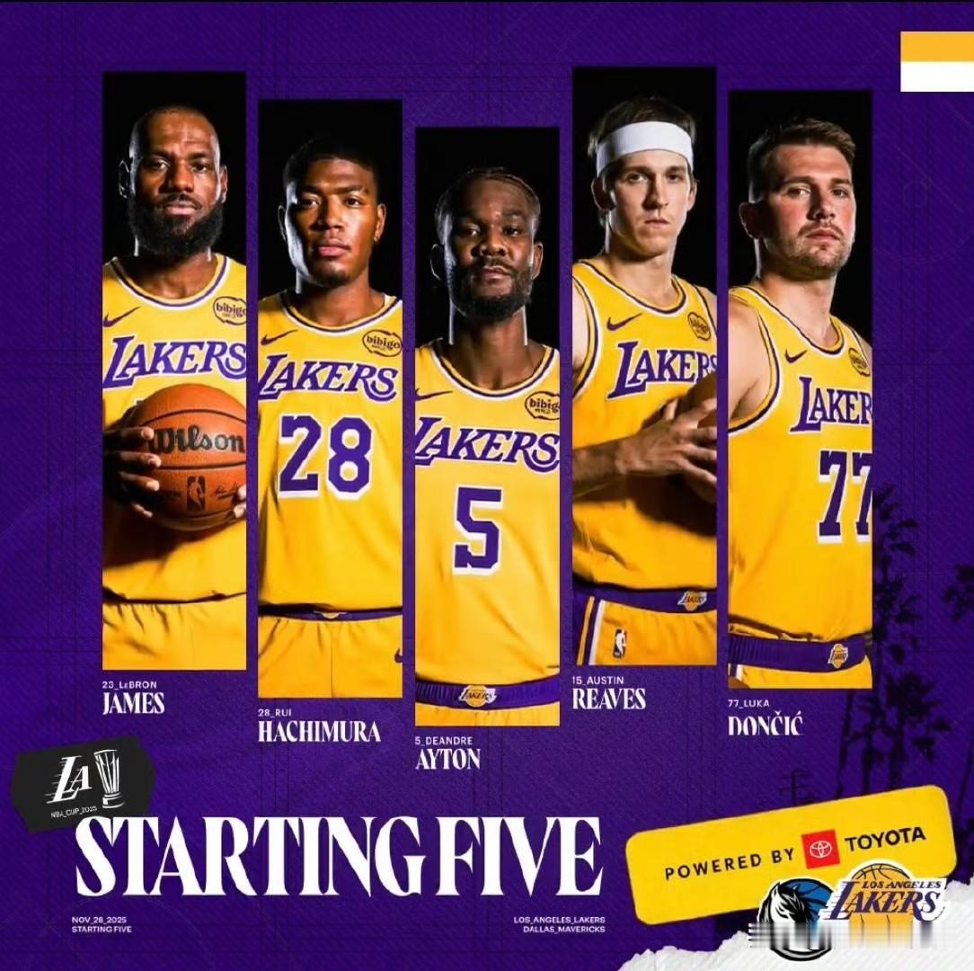 比赛马上开始，准备好了吗！！！独行侠vs湖人首发阵容公布！

周六马上来到了上午