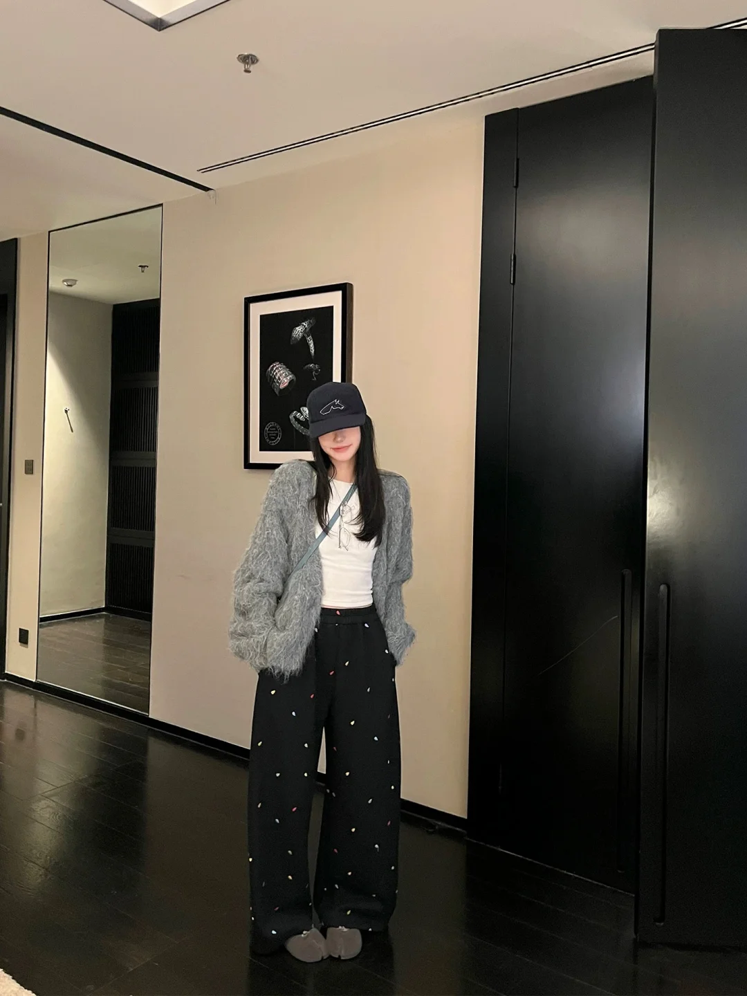 马海毛软fufu的爱心刺绣裤❄️冬日氛围感拉满