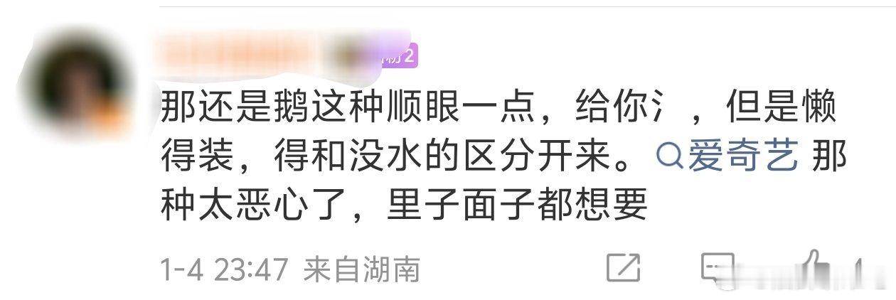 我很赞同这个，🐧氵得明显甚至还搞赎罪，观众能区分的明明白白，🥝既要又要，稍微