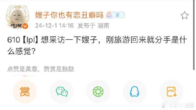 网友爆料：Meiko疑似旅游结束之后就分手了流量吃麻了 