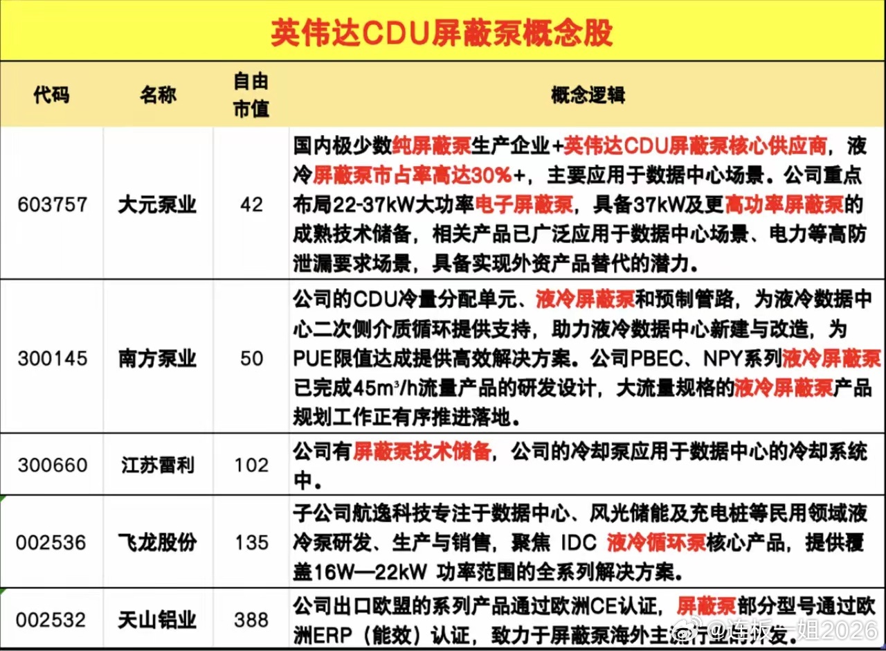 英伟达首推:屏蔽泵，CDU“心脏”英伟达官宣首推:屏蔽泵，将全面适配800HVD