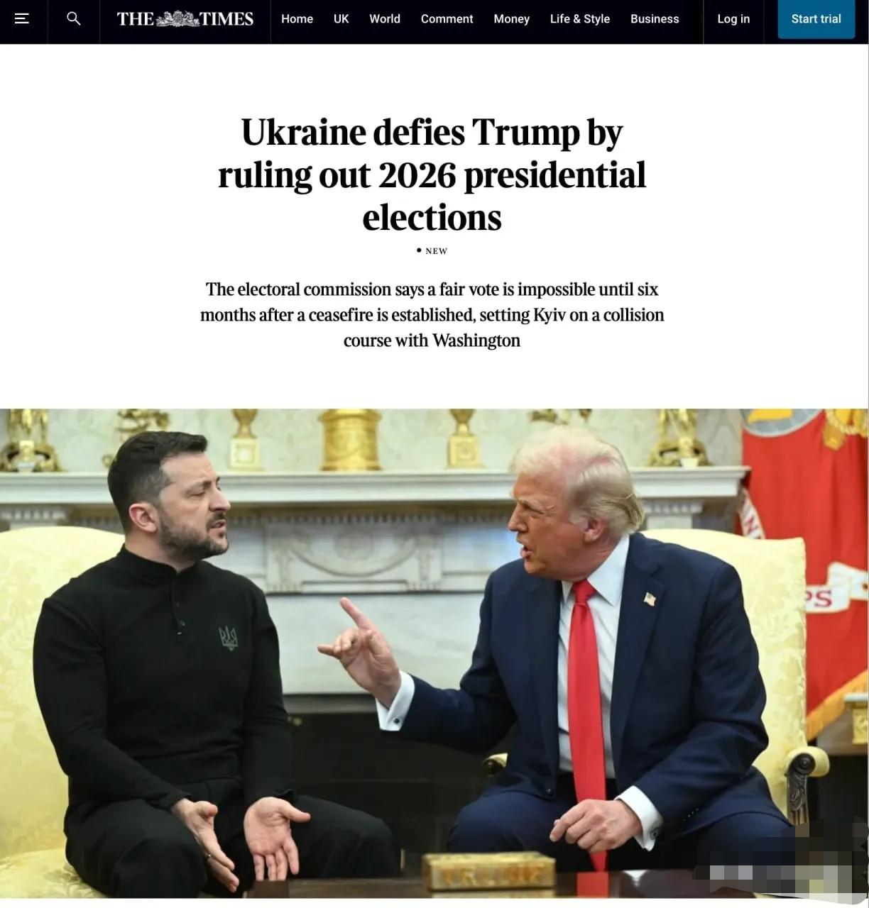 美国不管乌克兰了，乌克兰以不再进行总统选举来对抗！媒体称，这形成了对抗特朗普，也