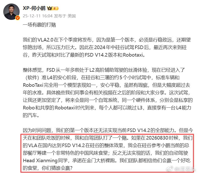 小鹏的目标是特斯拉；小米的目标是苹果和特斯拉；比亚迪的目标是丰田。
虽然“小字目